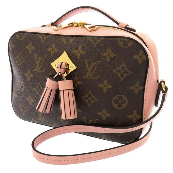 Saintonge Monogram Pink Ballerine Shoulder Bag - Picture 1 of 12